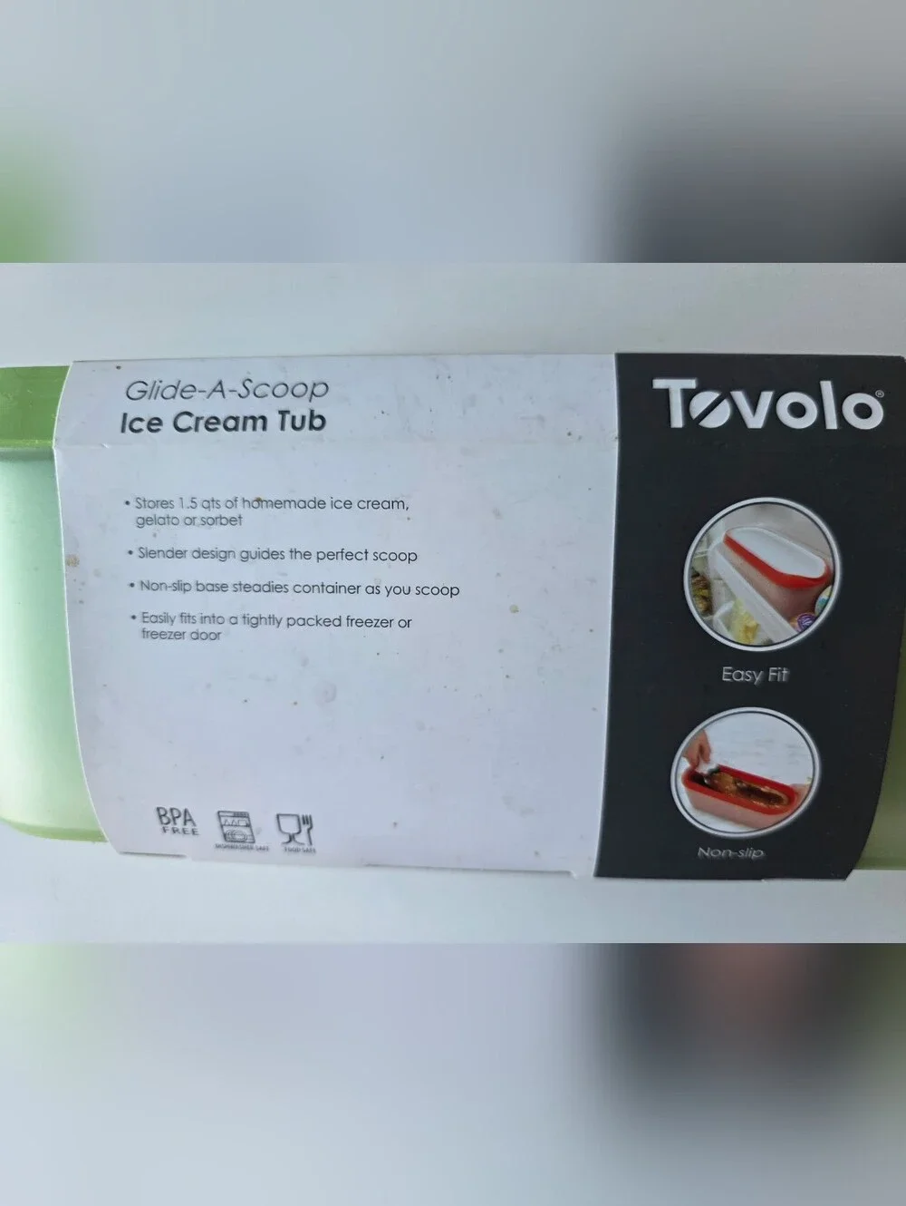 NWT ~Tovolo Green Glide-A-Scoop Ice Cream Tub